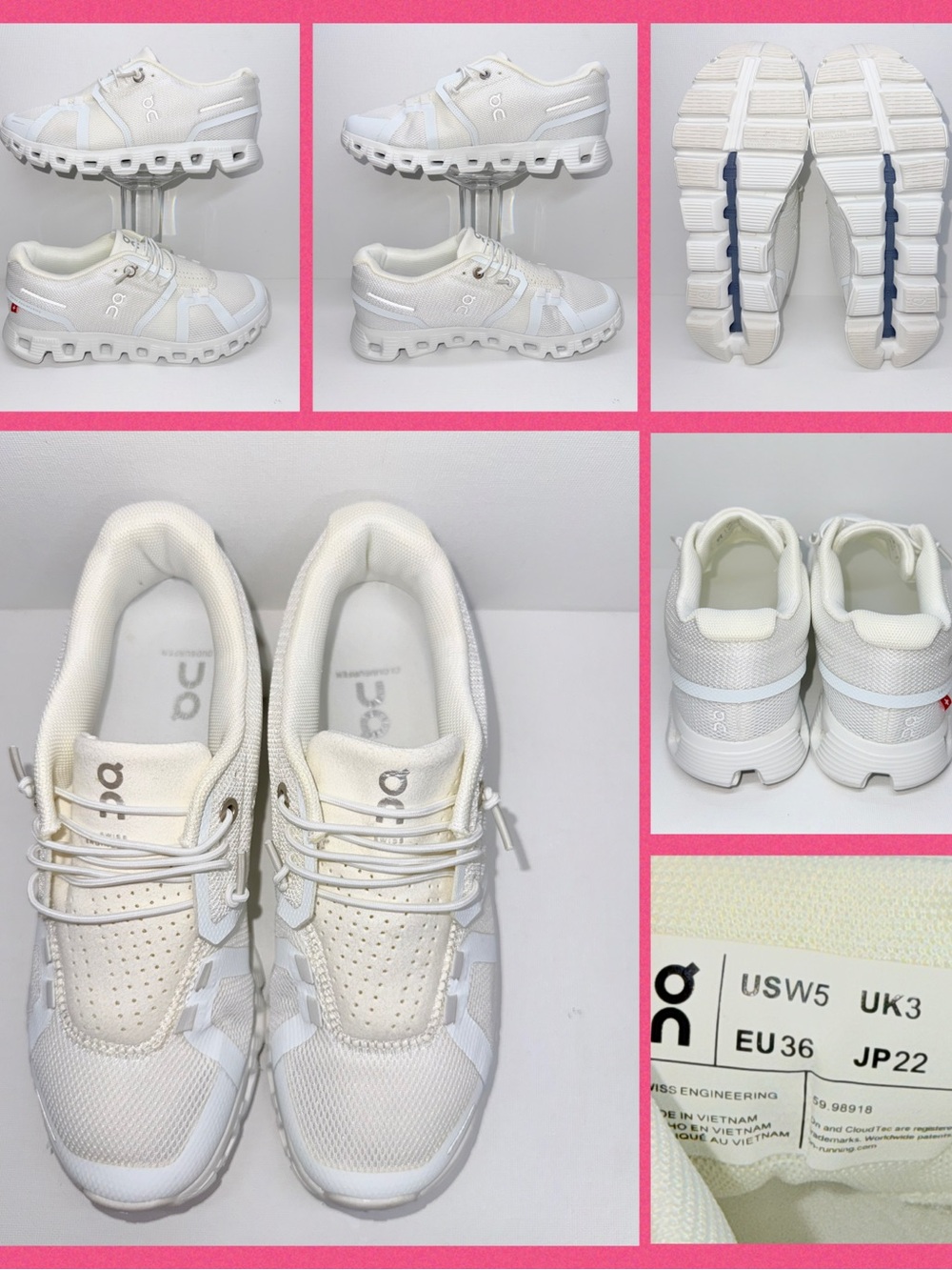 ON CLOUD 5 Women’s Sneakers — Milk White white.
